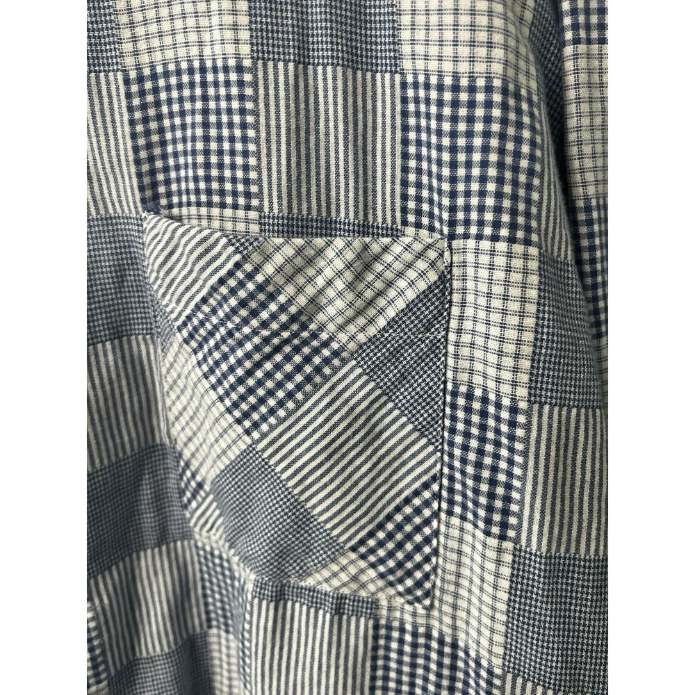 Barbour Button Down Gingham Patchwork Shirt Size … - image 7